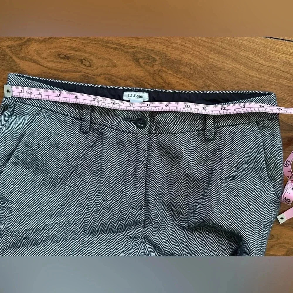 Vintage LL Bean Wool Herringbone Trousers – 8P - Picture 9 of 10